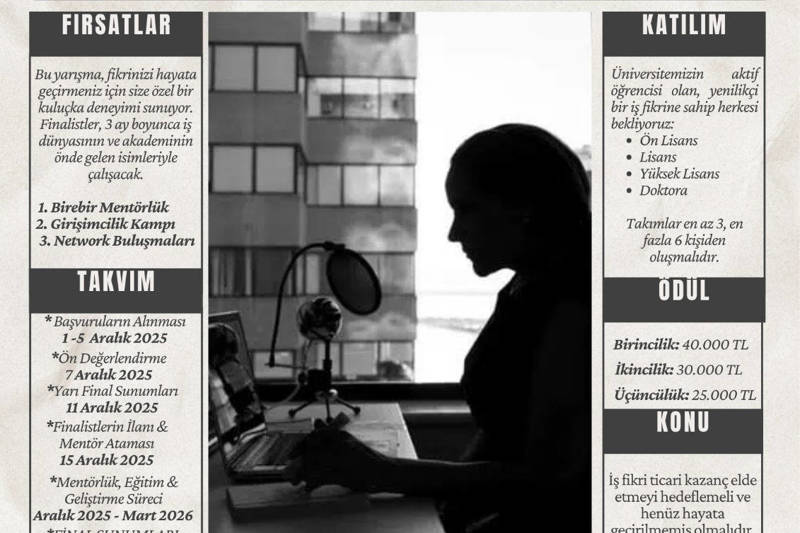 GİRİŞİMCİLİK PROJESİ YARIŞMASI BAŞLIYOR!